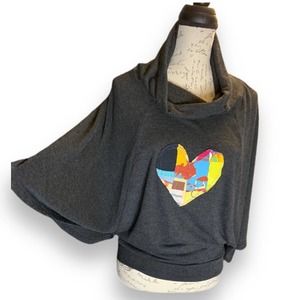 Nine 1 Eight patchwork heart top